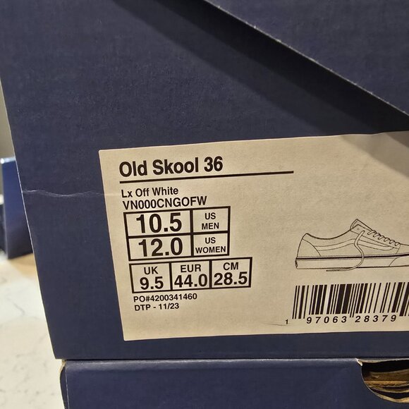 Vans Premium Old Skool 36 Off White VN000CNGOFW Men's Size 10.5 SHOES NEW - Picture 10 of 10